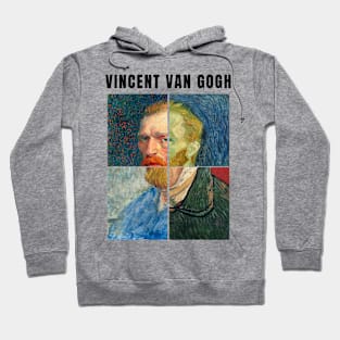 Self portrait Vincent Van Gogh, Art Collage Scrapbooking Aesthetic Hoodie